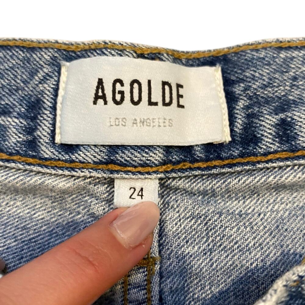 Agolde Criss Cross Arc Jeans High Rise Vintage Wash Size 24 - Picture 8 of 10